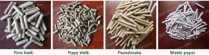 rice husk rape stalk pseudosasa waste paper pellets